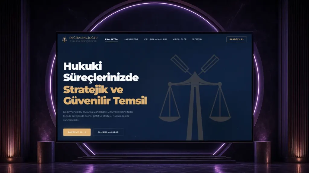 Değirmencioğlu Hukuk web sitesi tasarımı
