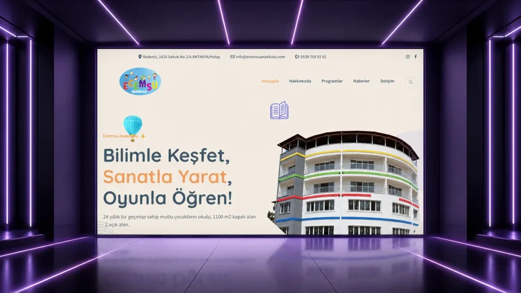 Ecemsu Anaokulu web sitesi tasarımı