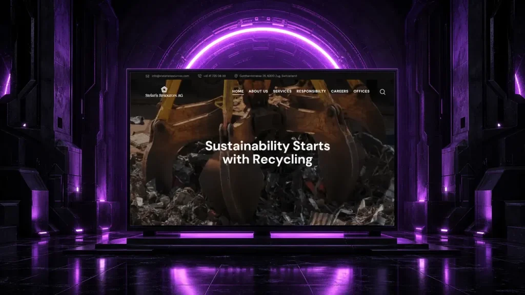 Stelaris Resources web sitesi tasarımı