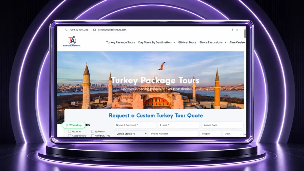 Turkey Adventure web sitesi tasarımı