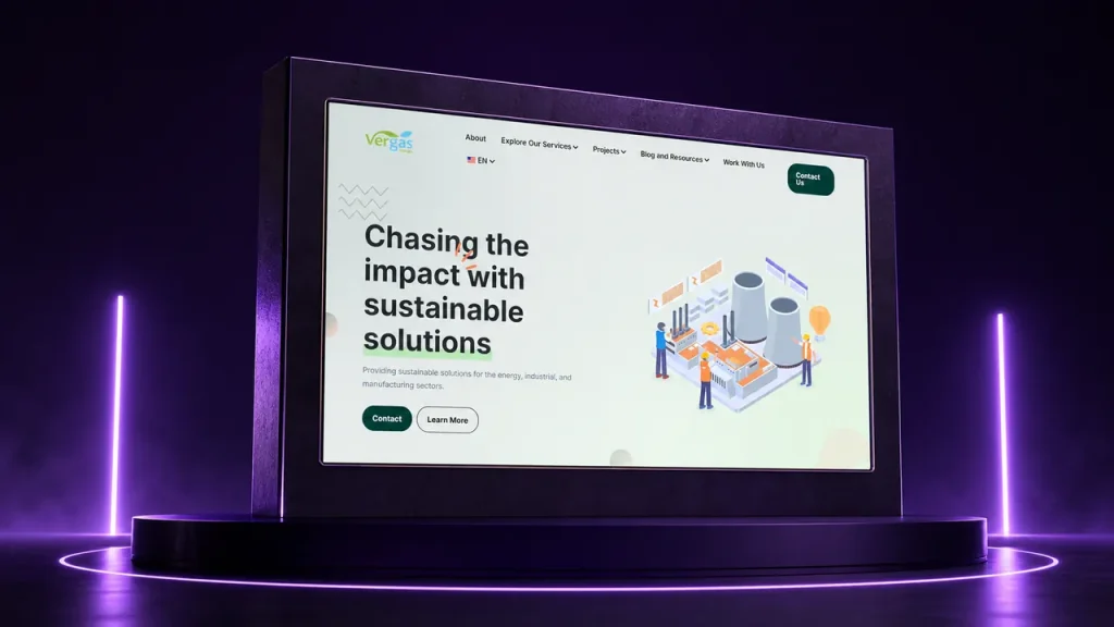 Vergas Enerji web sitesi tasarımı